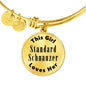 Standard Schnauzer - 18k Gold Finished Bangle Bracelet