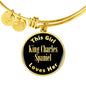 King Charles Spaniel v1 - 18k Gold Finished Bangle Bracelet