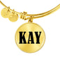 Kay v01 - 18k Gold Finished Bangle Bracelet
