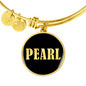 Pearl v02 - 18k Gold Finished Bangle Bracelet
