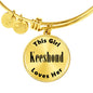 Keeshond - 18k Gold Finished Bangle Bracelet