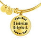 Rhodesian Ridgeback - 18k Gold Finished Bangle Bracelet