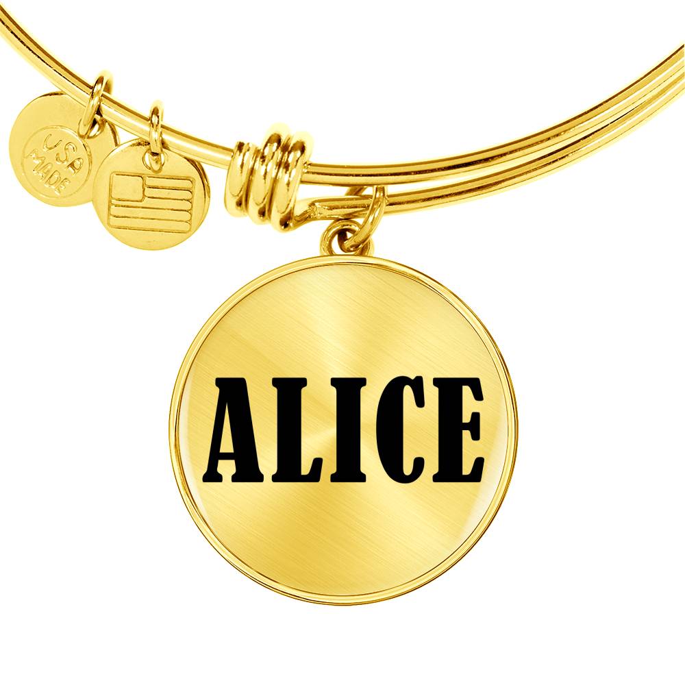 Alice v01 - 18k Gold Finished Bangle Bracelet