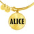 Alice v01 - 18k Gold Finished Bangle Bracelet
