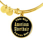 American Shorthair - 18k Gold Finished Bangle Bracelet