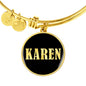 Karen v02 - 18k Gold Finished Bangle Bracelet