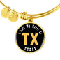 Heart In Texas - 18k Gold Finished Bangle Bracelet