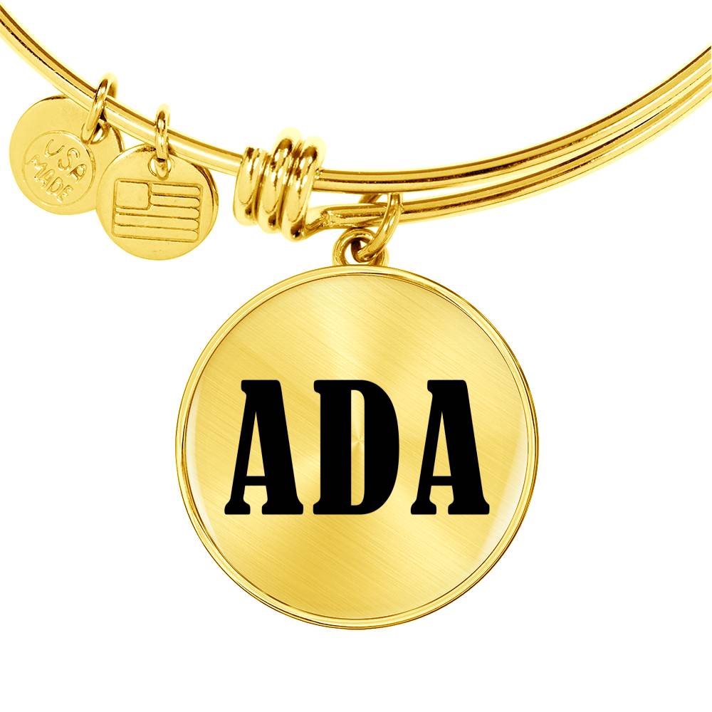 Ada v01 - 18k Gold Finished Bangle Bracelet