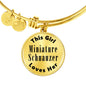 Miniature Schnauzer v2 - 18k Gold Finished Bangle Bracelet