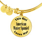 American Water Spaniel - 18k Gold Finished Bangle Bracelet