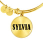 Sylvia v01 - 18k Gold Finished Bangle Bracelet