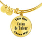 Coton de Tulear - 18k Gold Finished Bangle Bracelet