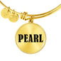 Pearl v01 - 18k Gold Finished Bangle Bracelet