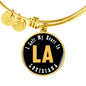 Heart In Louisiana - 18k Gold Finished Bangle Bracelet