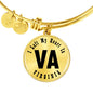 Heart In Virginia v01 - 18k Gold Finished Bangle Bracelet
