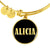 Alicia v02 - 18k Gold Finished Bangle Bracelet