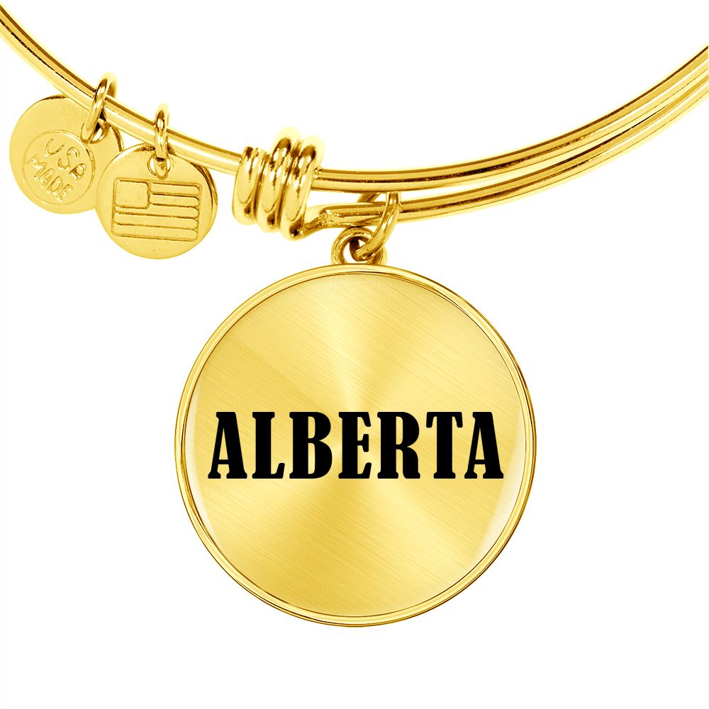 Alberta v01 - 18k Gold Finished Bangle Bracelet