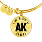Heart In Alaska v01 - 18k Gold Finished Bangle Bracelet