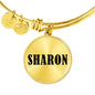 Sharon v01 - 18k Gold Finished Bangle Bracelet