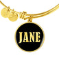 Jane v02 - 18k Gold Finished Bangle Bracelet