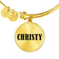 Christy v01 - 18k Gold Finished Bangle Bracelet