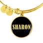 Sharon v02 - 18k Gold Finished Bangle Bracelet