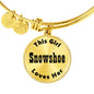 Snowshoe - 18k Gold Finished Bangle Bracelet