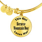 Bernese Mountain Dog v2 - 18k Gold Finished Bangle Bracelet