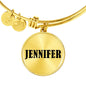 Jennifer v01 - 18k Gold Finished Bangle Bracelet