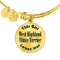 West Highland White Terrier - 18k Gold Finished Bangle Bracelet