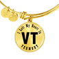 Heart In Vermont v01 - 18k Gold Finished Bangle Bracelet