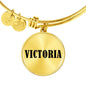 Victoria v01 - 18k Gold Finished Bangle Bracelet