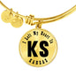 Heart In Kansas v01 - 18k Gold Finished Bangle Bracelet