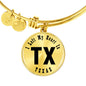 Heart In Texas v01 - 18k Gold Finished Bangle Bracelet
