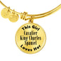 Cavalier King Charles Spaniel v2 - 18k Gold Finished Bangle Bracelet