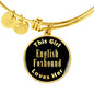 English Foxhound v2 - 18k Gold Finished Bangle Bracelet