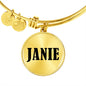 Janie v01 - 18k Gold Finished Bangle Bracelet