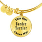 Border Terrier - 18k Gold Finished Bangle Bracelet