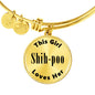 Shih-poo - 18k Gold Finished Bangle Bracelet