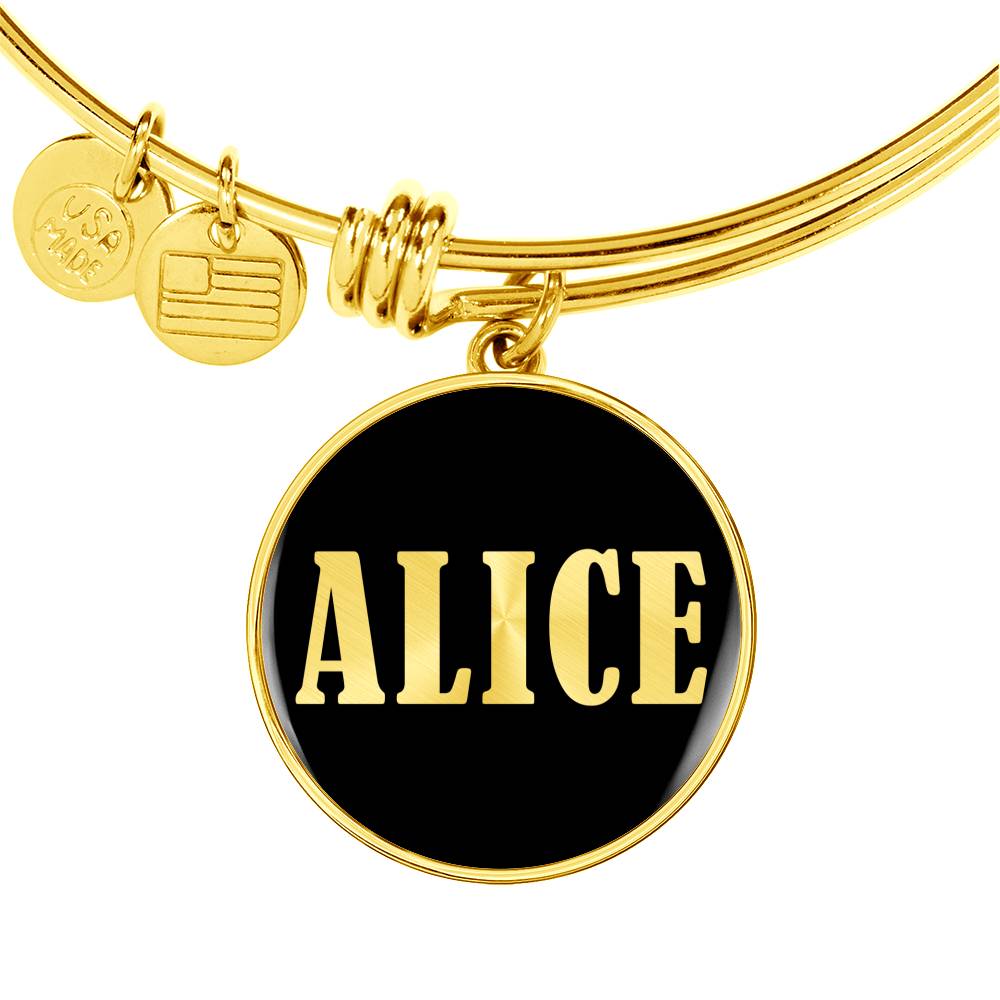 Alice v02 - 18k Gold Finished Bangle Bracelet