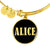 Alice v02 - 18k Gold Finished Bangle Bracelet