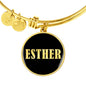 Esther v02 - 18k Gold Finished Bangle Bracelet