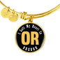 Heart In Oregon - 18k Gold Finished Bangle Bracelet