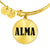 Alma v01 - 18k Gold Finished Bangle Bracelet