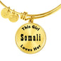 Somali - 18k Gold Finished Bangle Bracelet