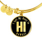 Heart In Hawaii v02 - 18k Gold Finished Bangle Bracelet
