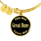 Great Dane - 18k Gold Finished Bangle Bracelet