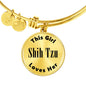 Shih Tzu v2 - 18k Gold Finished Bangle Bracelet