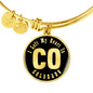 Heart In Colorado v02 - 18k Gold Finished Bangle Bracelet