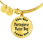 Portuguese Water Dog v2 - 18k Gold Finished Bangle Bracelet